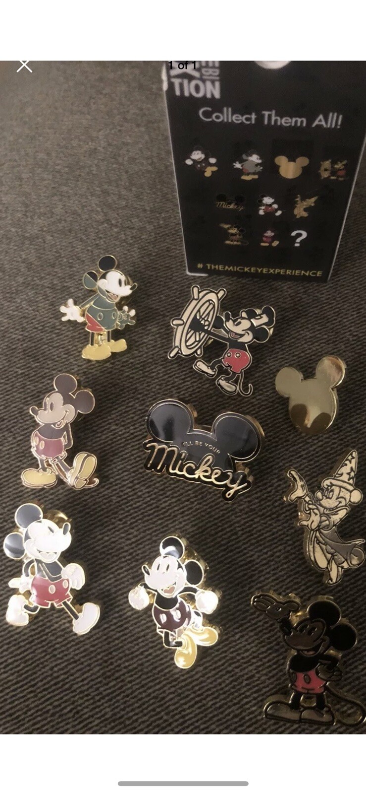 Mickey Mouse Exhibition Exclusive 90th Pin 10 Different Pins From The Set Rare !