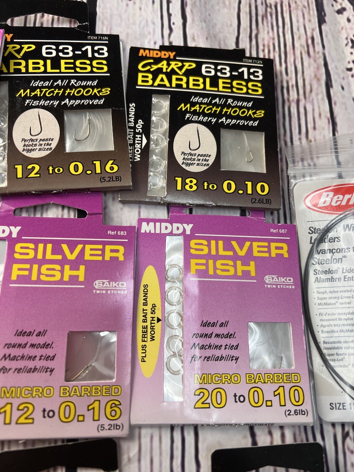 Fishing Hooks to nylon Pets Hook to nylon MIDDY & accessories Match