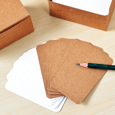 100 PCS Blank  Hard Paper Cardboard DIY Postcards Mess-$r