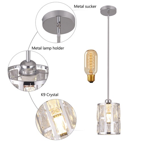 Ceiling-mounted Light, Adjustable Height, Modern Crystal Pendant Light Fixture? - Picture 18 of 22
