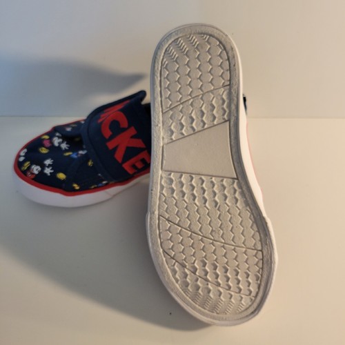 Disney Mickey Mouse Shoes With Hook & Loop Size 13 Blue Red Stitching Canvas EUC - Picture 6 of 6