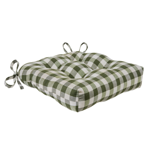 Gingham Plaid Checkered Country Farmhouse Chair Cushions - Assorted Colors - 第 27/54 張圖片