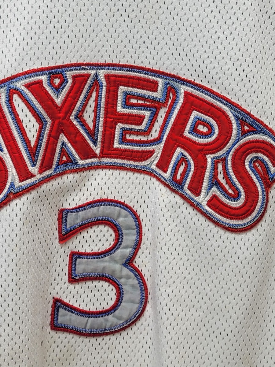 Allen Iverson Philadelphia 76ers Mitchell & Ness Hardwood Classics Platinum Swingman Jersey P 6793