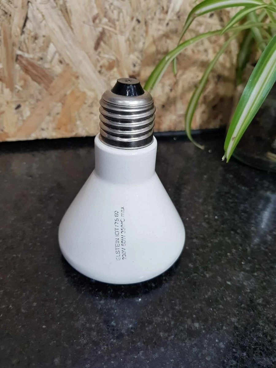 ELSTEIN IOT 75 230V 60W Ceramic 60W Heat Emitter 60 Watt E27 Screw Globe Lamp