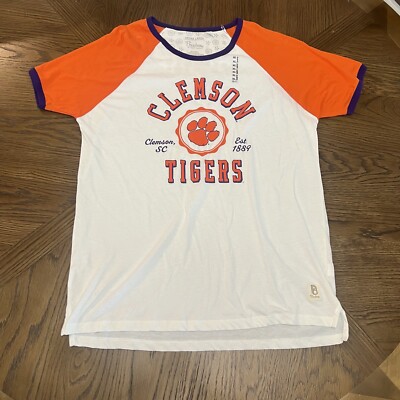 PressBox Clemson Tigers Short Sleeve T-shirt Women's Extra Large White