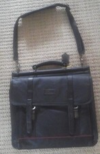 TARGUS COMPUTER/LAPTOP BAG GENUINE LEATHER WITH RED TRIM FITS UP TO 15.6 INCH