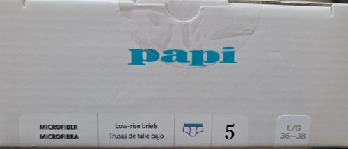 PAPI Mens Microfiber Logo Waistband Low Rise Briefs 5 Pk Asst Colors Large 36-38 - Picture 5 of 6