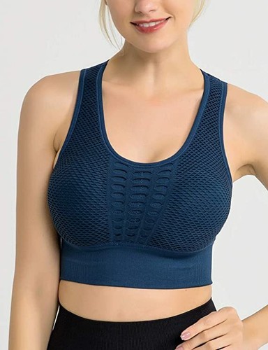 Women Shockproof High Impact Sports Bra Yoga Fitness Bra Gym Workout Underwear - Picture 3 of 13