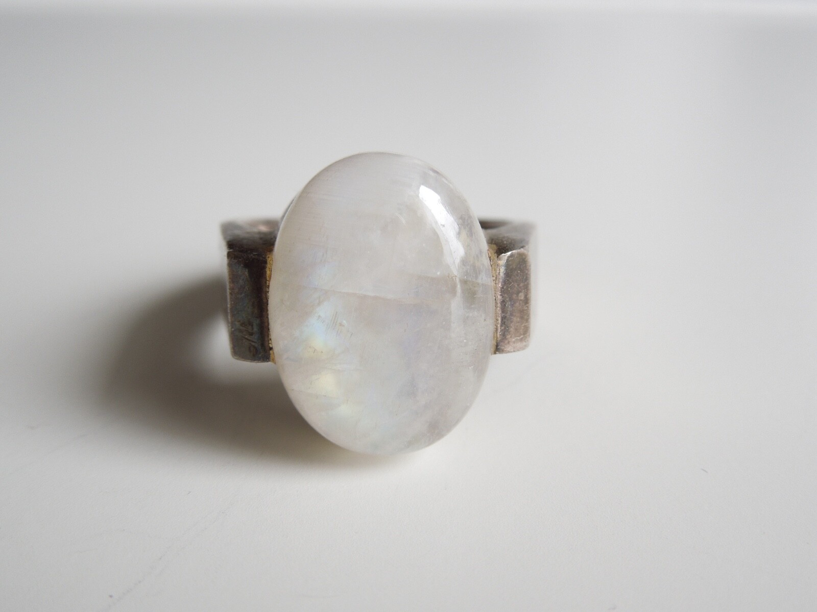 925 Silver Ring Moonstone Cabochon Solid 11.1g / … - image 10