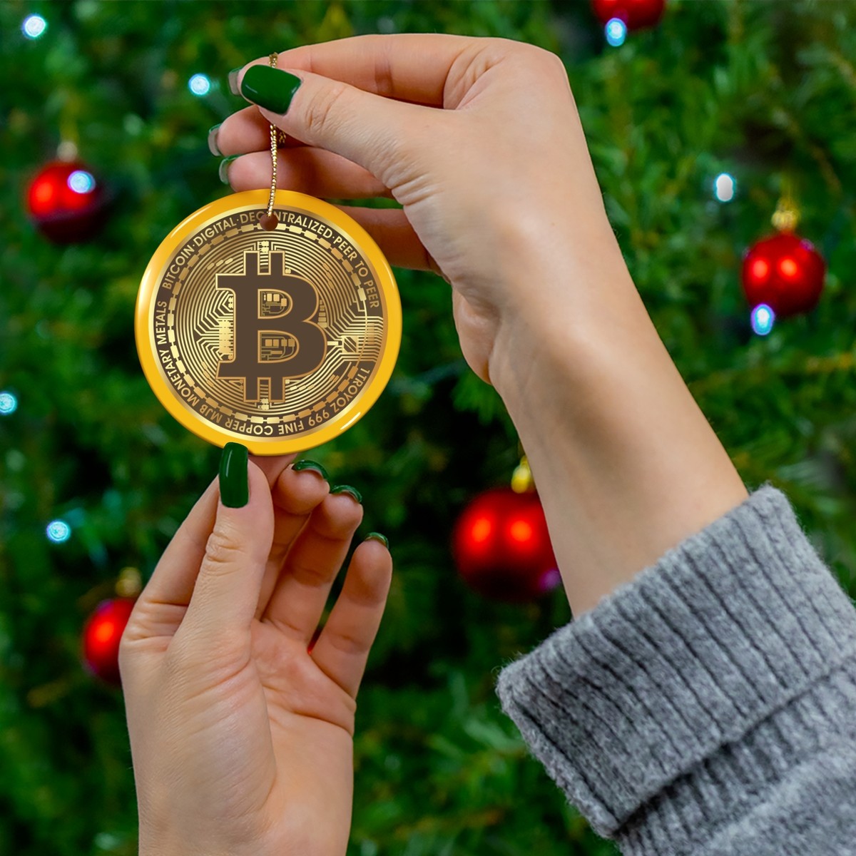 BTC, Bitcoin, crypto currency, Holiday Ornament | eBay