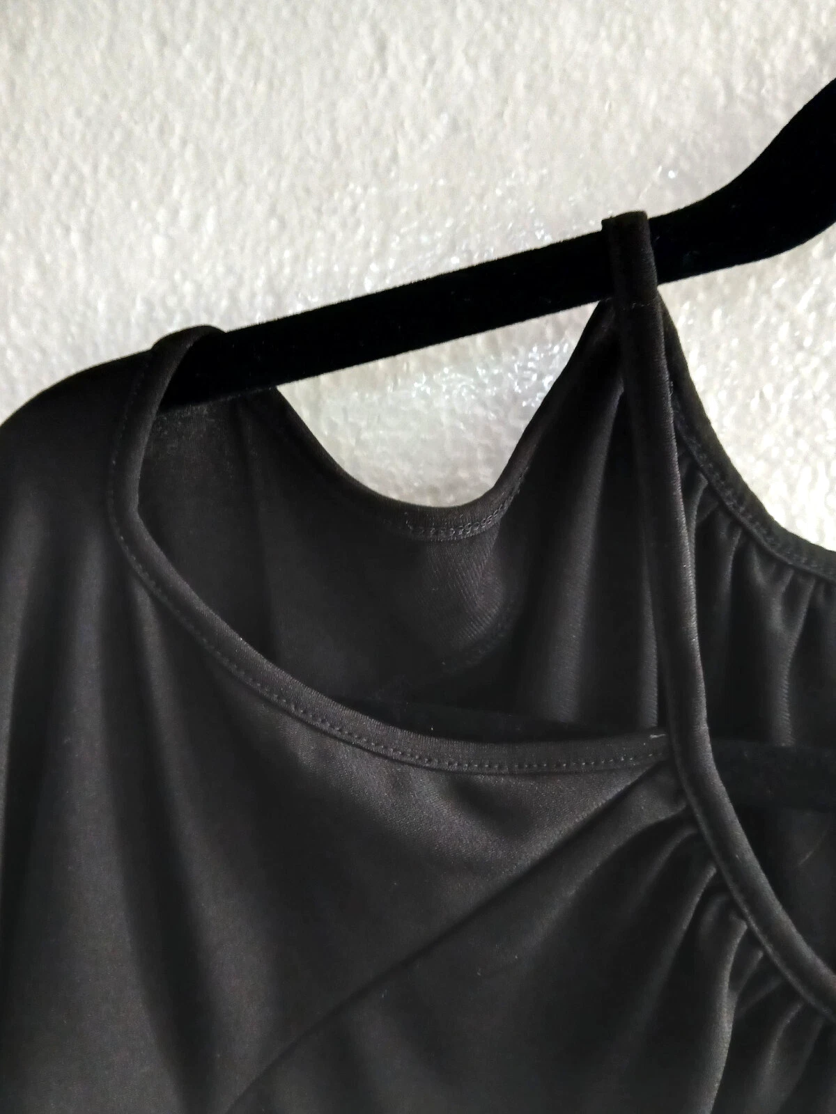 Abito donna Michael Kors piccolo spalle fredde manica lunga sopra ginocchio nero maglia