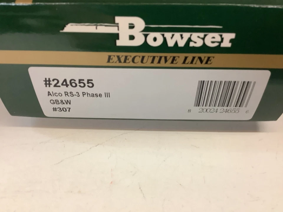 Bowser #24655 HO scale “GB&W" RS3 diesel DCC and SOUND READY Rd.#307 - Image 2 of 2