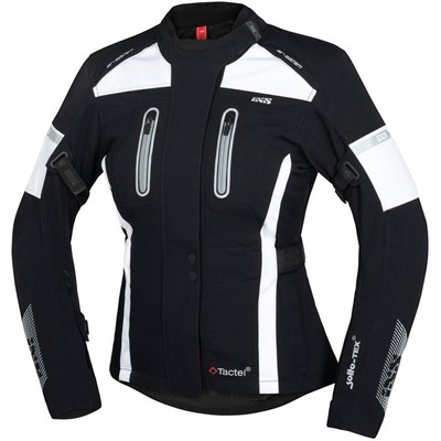 IXS Pacora-ST Women's Motorcycle Jacket Waterproof Textile Jacket Black-White