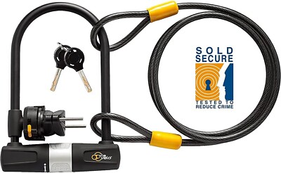 FAHRRAD BÜGELSCHLOSS MIT KABEL - VIA VELO HEAVY DUTY 14MM SCHÄKEL - NEU   VERTRAUENSWÜRDIG  