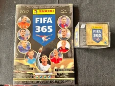 PANINI BOX DISPLAY 50 PACKETS FIFA 365 2017 + EMPTY ALBUM MINT RARE VERSION