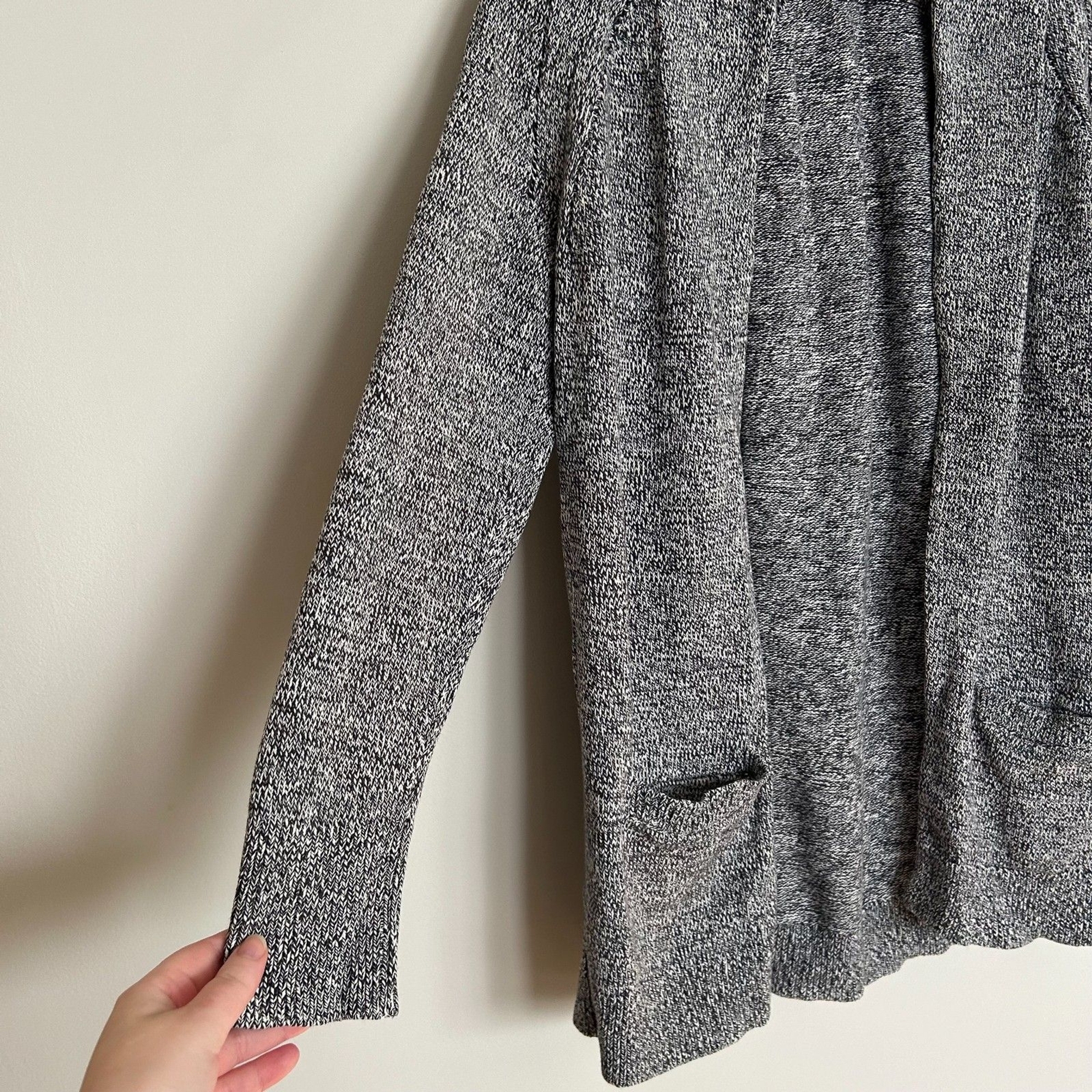 Gap Grey Shawl Collar Cotton Cardigan - image 4