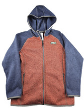 L.L. Bean's Sweater Kids Size L14-16 Fleece Hooded Colorblock School Winter EUC