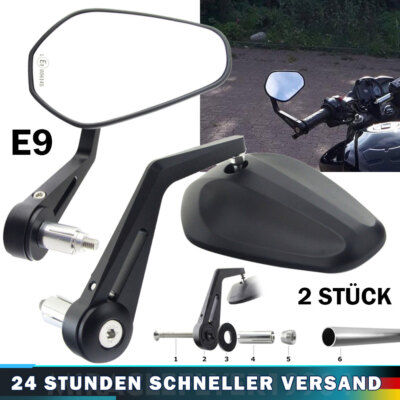 1 Paar 7/8'' 22mm Motorrad Lenkerendspiegel Seitenspiegel Für ATV Quad E-Geprüft