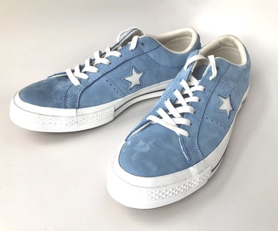 pale blue leather converse