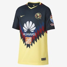 NIKE CLUB AMERICA YOUTH MEDIUM HOME JERSEY 2017/18 YELLOW