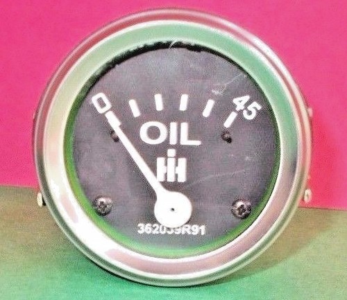 Manometro Pressione Olio Per Farmall IH A B F12 F14 F20 F30 31041 DB 0-75 PSI