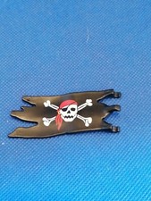 Playmobil Accessoire château fort Far West Cowboy  drapeau pirate - 