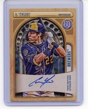 2021 Topps Gypsy Queen Christian Yelich Bazooka Back On Card Auto Sp #/25 Rare