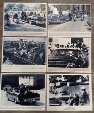 6 Pictures 8x10 John F Kennedy Assassination Dallas 1963 1s2