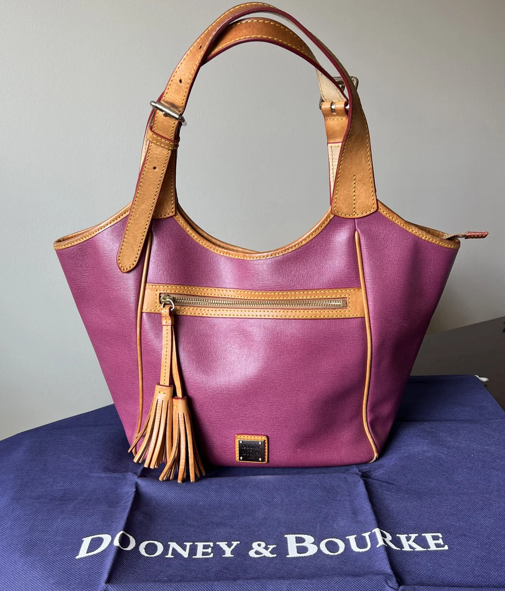 Dooney Bourke Maddie Shoulder Bag Magenta Pink Italian Saffiano