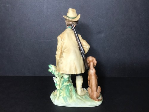 Ancienne statue figurine homme chasseur avec chien vintage - made in Japan #1043 - Photo 4/12