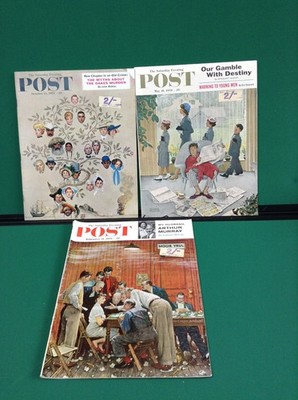 ''The Saturday Evening Post''  Three (3)  Volumes for year 1959  All covers intact