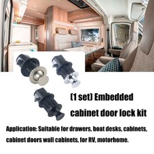 Zincs Alloy Flush Mount Cabinet Door Lock Round Embedded Push to Open Lock