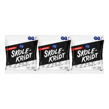 3x Fazer Skolekridt Original Lakrits 140g Danish Licorice with Menthol & Salmiak