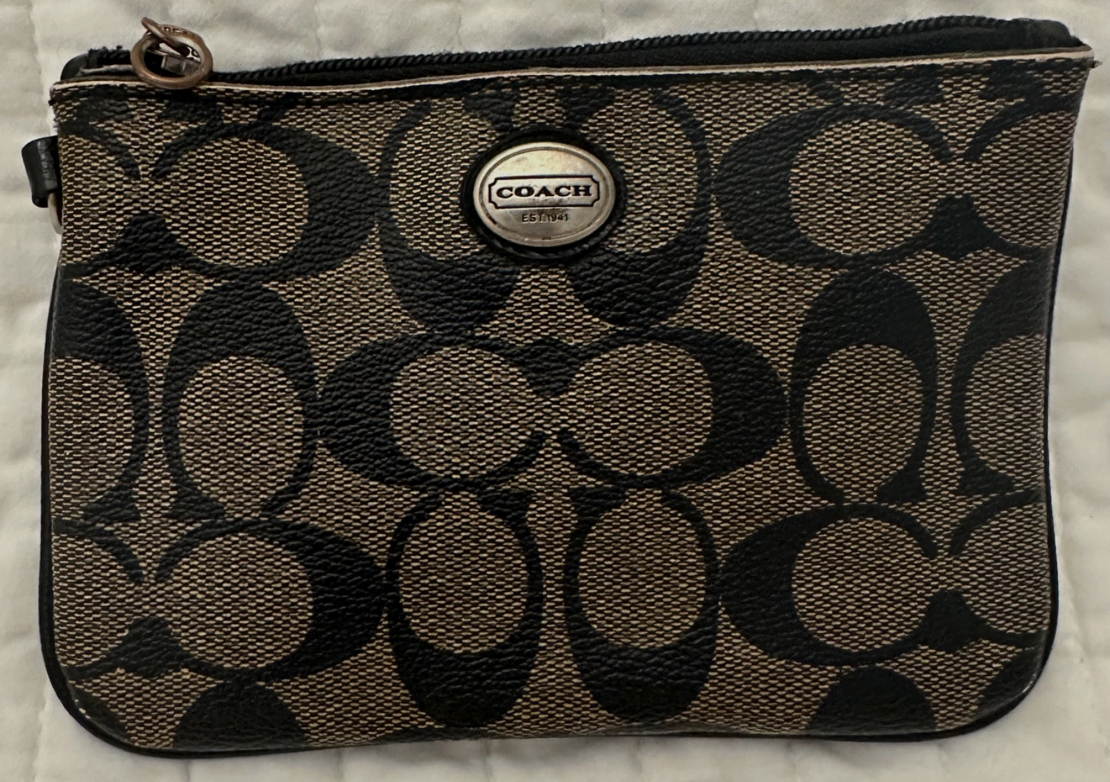 Coach Peyton Signature Small Wristlet Wallet- 6