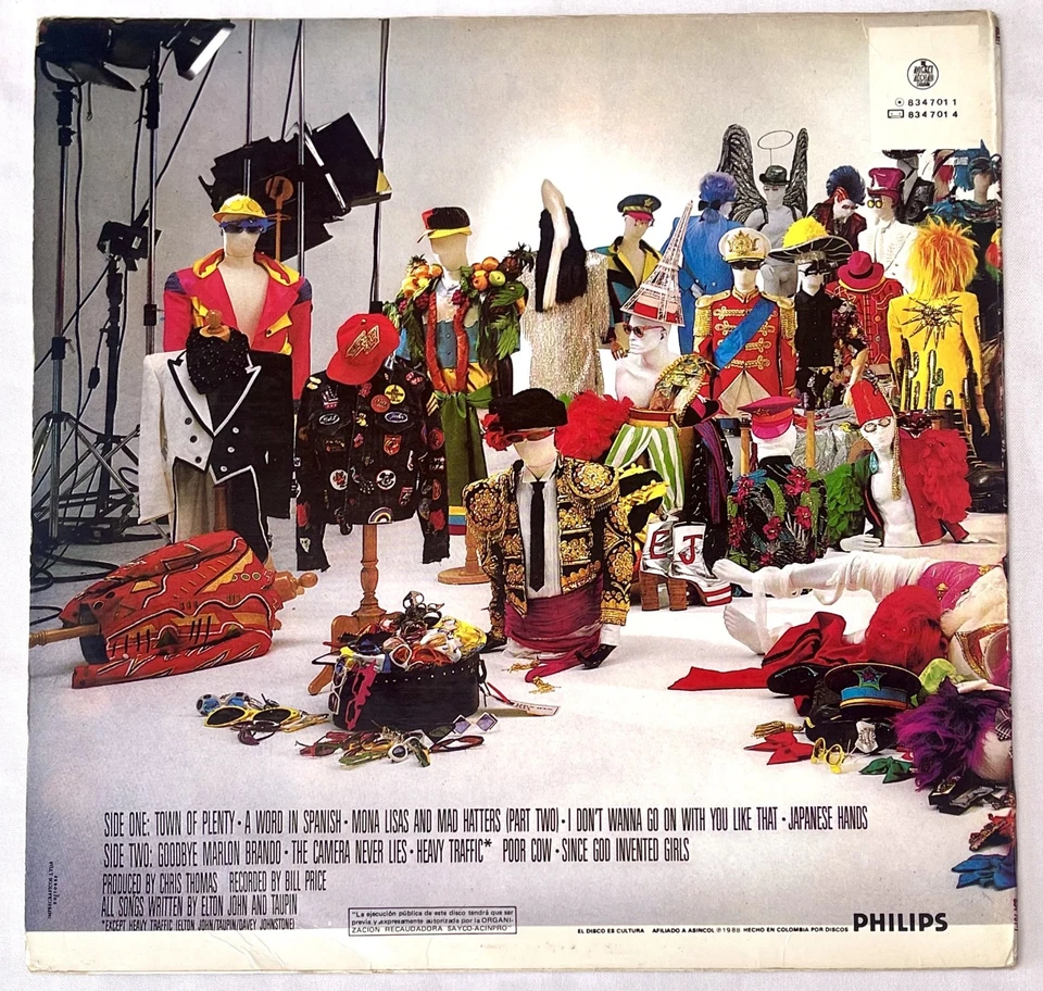 Elton John ‎– Reg Strikes Back - Rare press Colombia 1988 - Image 2 of 4