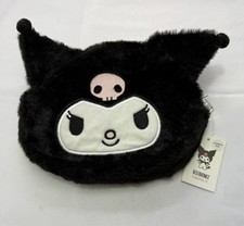 Kuromi X Forever 21 Face Shape Pouch Plush Cosmetic Bag Black Sanrio Surprises