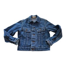 Vintage Dickies Branders Denim Jean Jacket Youth Size 14 USA Made