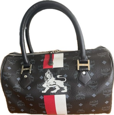 MCM ''MUNICH LION'' BOSTON BAG IN SCHWARZ