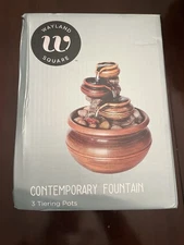 Wayland Square Contemporary Fountain 3 Tiering Pots