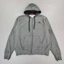 The North Face Mens Hoodie Grey Large Fleece Full Zip