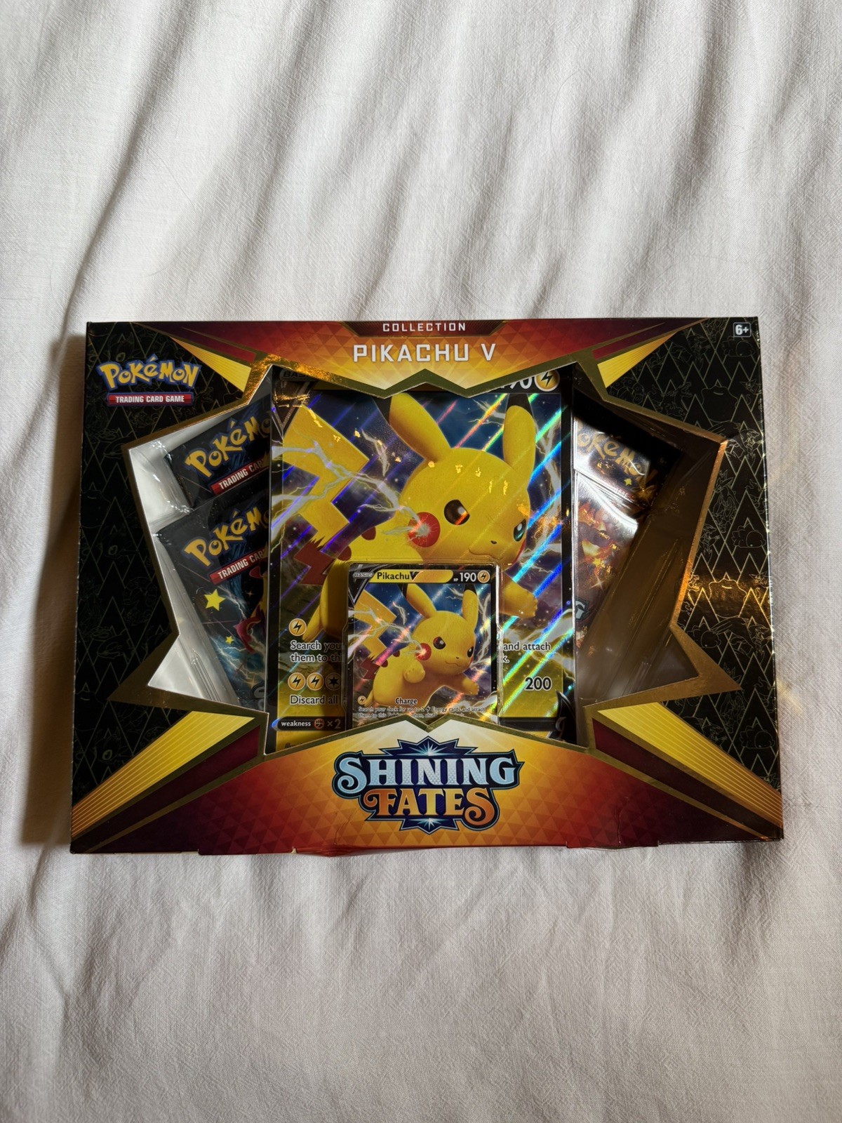 Pokemon TCG Shining Fates Pikachu V Collection Box ©️2021 *Factory Sealed