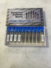Lot of 10 Random Products Tungsten Carbide Burrs Double Cut 81183/SF-1
