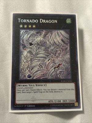 Yugioh Tornado Dragon BLRR-EN084 Secret Rare 1st Edition MINT CONDITION Card