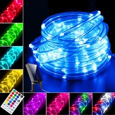 50 FT Solar Rope Lights Outdoor Waterproof, 18 Colors Changing 150 LED Rope L...