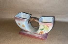 Roseville Pottery Arts & Crafts Bittersweet Double Cornucopia Planter Vase 858