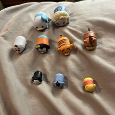 Disney Tsum Tsum Mini Figures Lot of 9 Mixed Characters Elsa, Tigger, Goofy