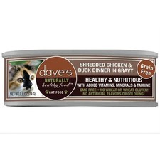 Dave'S Shredded Chicken Duck Cat Food 2.8 Oz Grain Free 2.8Oz