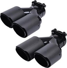 Exhaust Tips 3 Inlet To 3.5 Outlet Gloss Carbon Fiber Dual 2 Pack Inch Exhaust Tips 3 Inlet To 3.5 Outlet Gloss Carbon Fiber Dual 2 Pack Inch