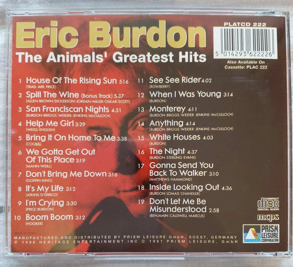 Eric Burdon - Greatest Hits - Bild 2 von 3