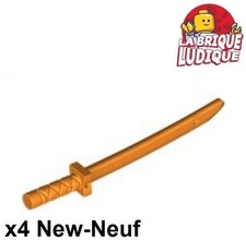 Lego 4x minifig arme weapon Sword Shamshir Katana sabre épée ninja orange 21459